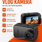 Ekranlı Vlog Kamera F2 – Kompakt Tasarım, Uzun Kayıt Süresi ve Pratik Kullanım