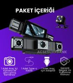 4 Kameralı WiFi Araç Kamerası | 1080P Full HD, Gece Görüşlü, G-Sensörlü Dashcam - Görsel 7