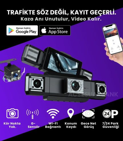 4 kameralı araç kamerası