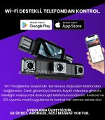 4 Kameralı WiFi Araç Kamerası | 1080P Full HD, Gece Görüşlü, G-Sensörlü Dashcam - Görsel 3