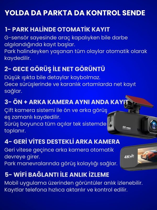 4K Araç İçi Kamera Drive S
