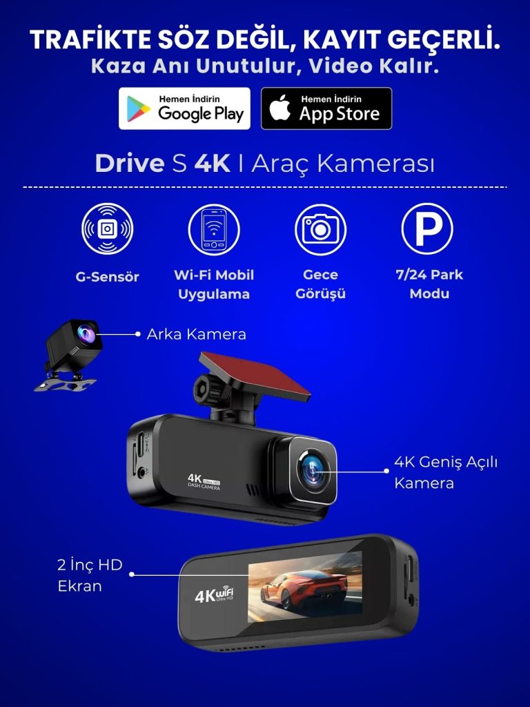 4K Araç İçi Kamera Drive S