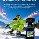 4K Ultra HD Vlog Kamera WiFi 270° Döner Lens Aksiyon Kamerası
