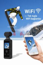 4K Ultra HD Vlog Kamera WiFi 270° Döner Lens Aksiyon Kamerası