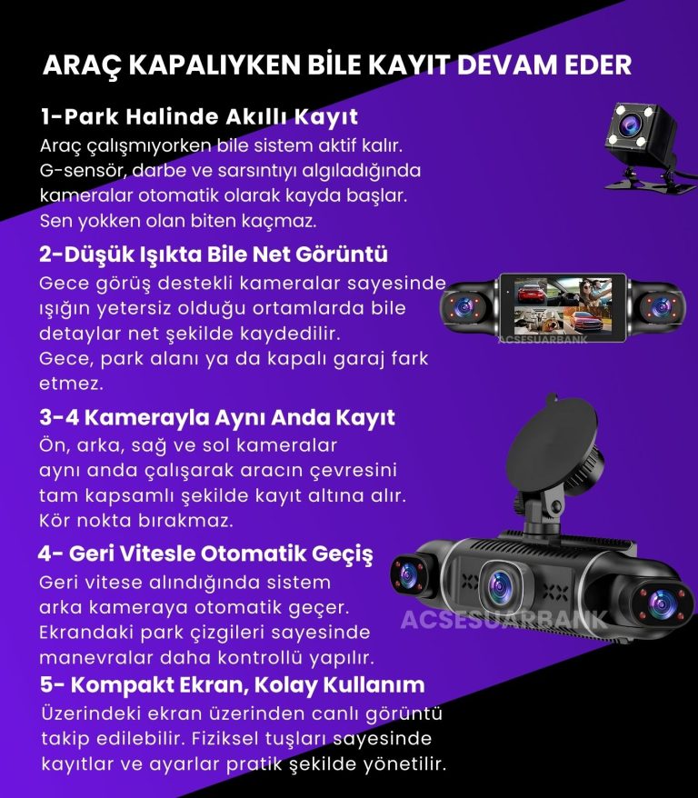4 Kameralı 1080P