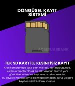 Çift Lens Araç Kamerası 1080P Full HD