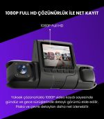 Çift Lens Araç Kamerası 1080P Full HD