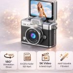Mini Dijital Fotoğraf Makinesi HD Video 180° Flip Ekran